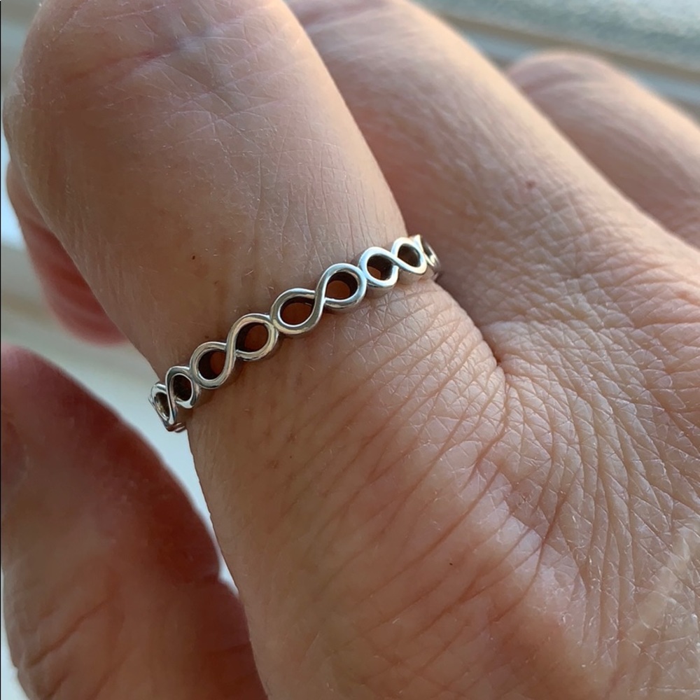 Infinity White Gold Stacking Band/Ring